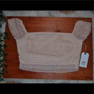 Nordstrom Off the shoulder Crop Top- Size L